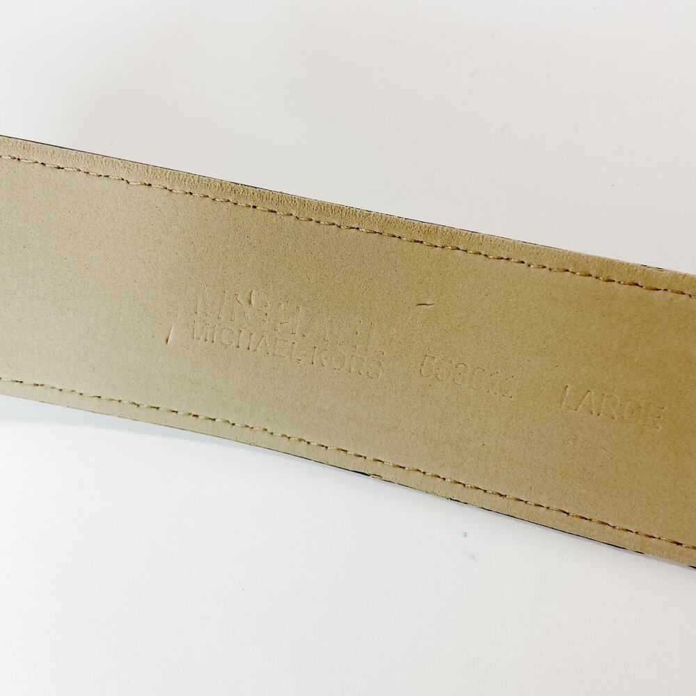 MICHAEL Michael Kors Black Leather Belt Size Large - Picture 3 of 14